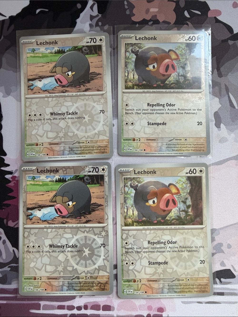 🐷 Lechonk Pokémon Reverse Holo Card Lot | 4 Cards ✨5/$25✨